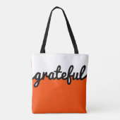 Tote Bag Blocage de couleur orange noire (Dos)