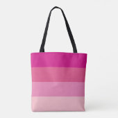 Tote Bag Blocage de couleur rose, bande horizontale (Dos)
