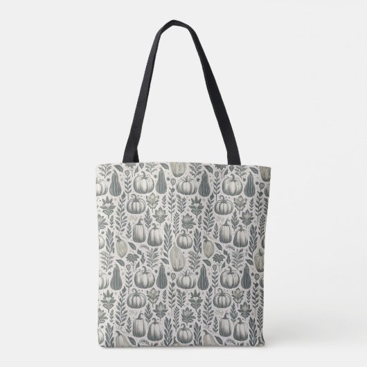 Tote Bag Blocage des gourmandises d'automne Imprimer en ver (Dos)