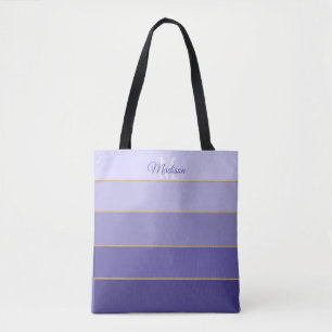 Tote Bag Blocs couleur violet Ombre personnalisés