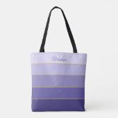 Tote Bag Blocs couleur violet Ombre personnalisés (Dos)