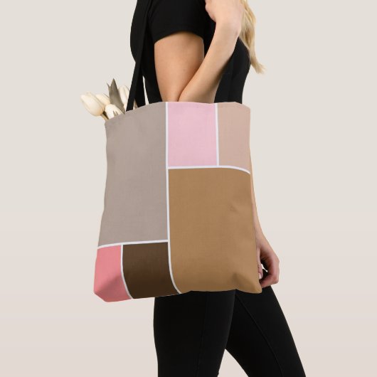 Tote Bag Blocs de couleurs de coquillage (De près)