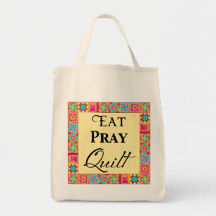 Tote Bag Blocs de courtepointe Bordure Art Manger courtoisi