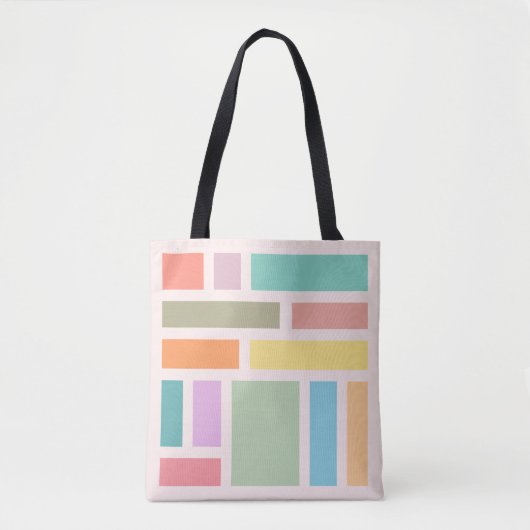 Tote Bag Blocs géométriques Abstraits (Devant)