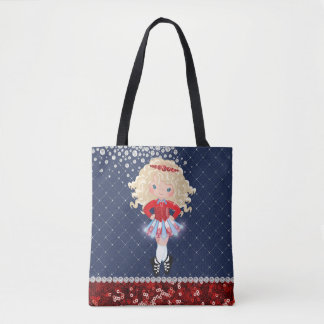 Tote Bag Blond blond Girl Soft Shoe Blue, Red