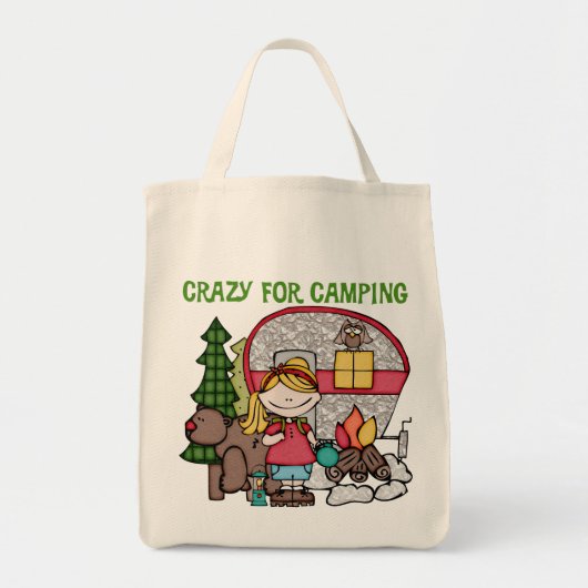 Tote Bag Blond Girl Crazy Pour Camping (Devant)