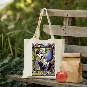 Tote Bag Blonde Fairy Floral Purple
