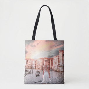 Tote Bag Blondie Dans Venise Romantique