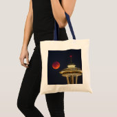 Tote Bag Blood Moon | Aiguille de l'Espace de Seattle (Devant (produit))