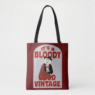 Tote Bag Bloody Bon Cartoon Vintage Halloween Vampire