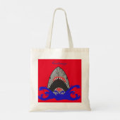 Tote Bag Bloody Shark Jaws Thunder_Cove (Dos)