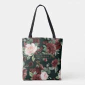 Tote Bag Bloom rustique | Terracotta et Marsala Coutume rou (Dos)