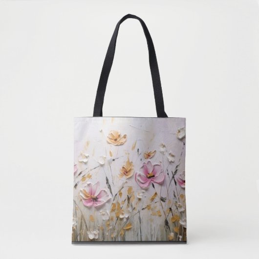 Tote Bag : Bloomin' Bold : Abstrait Rose Flower Custom Four (Devant)