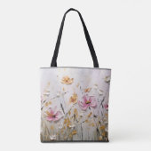 Tote Bag : Bloomin' Bold : Abstrait Rose Flower Custom Four (Dos)