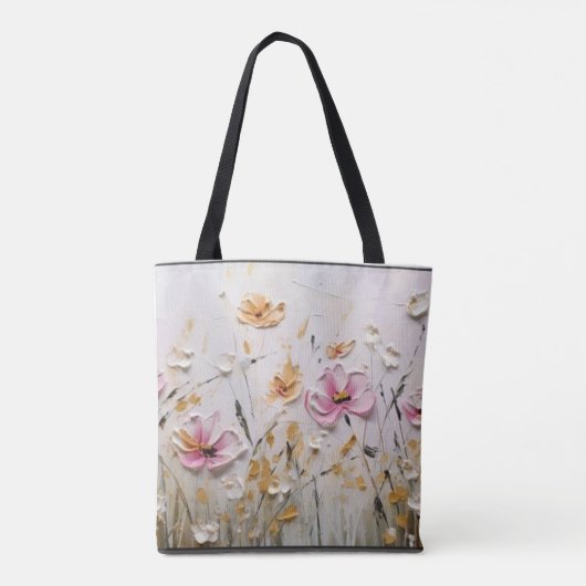 Tote Bag : Bloomin' Bold : Abstrait Rose Flower Custom Four (Dos)