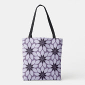 Tote Bag Bloquer l'impression Fleurs carrelées violet (Dos)