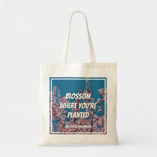 Tote Bag BLOSSOM Fleur Cerisier OÙ VOUS ÊTES PLANTÉ Personn (Devant)