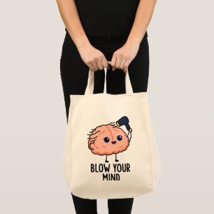 Tote Bag Blow Your Mind Sticker - Cerveau mignon avec sèche