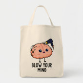 Tote Bag Blow Your Mind Sticker - Cerveau mignon avec sèche (Devant)