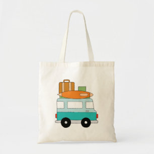 Tote Bag Blue Cartoon Van Best Family Aventure Vacances