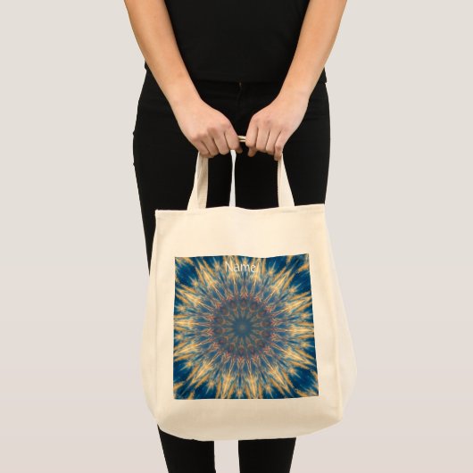 Tote Bag Blue Chakra Kaleidoscope Thunder_Cove (Devant (produit))