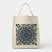 Tote Bag Blue Chakra Kaleidoscope Thunder_Cove (Dos)