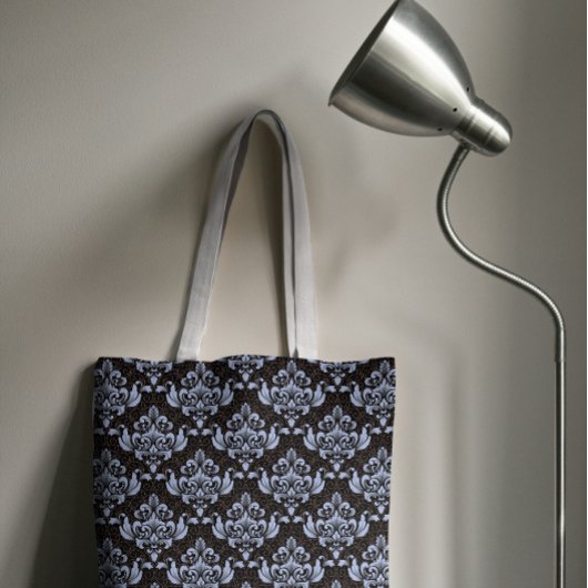 Tote Bag Blue Damask Fourre-tout
