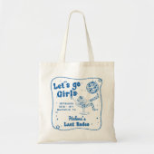 Tote Bag Blue Disco Rodeo Cowgirl Week-end Bachelorette (Devant)