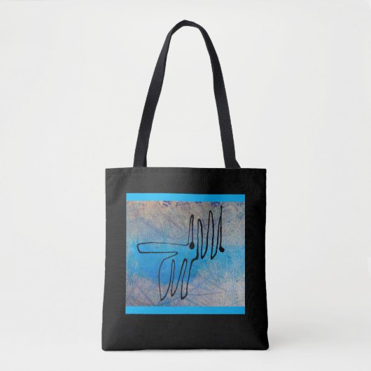 Tote Bag Blue Dog. (Devant)