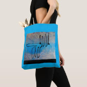 Tote Bag Blue Dog. (De près)
