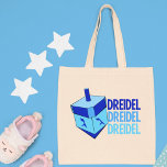 Tote Bag Blue Dreidel<br><div class="desc">Dreidel dreidel dreidel dans trois nuances différentes de bleu avec un dreidel bleu pour Hanoukka.</div>