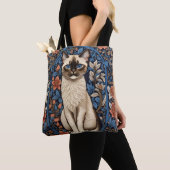 Tote Bag Blue Eyed Siamese Chat William Morris Inspiré (De près)