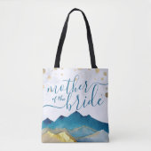Tote Bag Blue Golden Mountains Mariage mère de la mariée (Devant)
