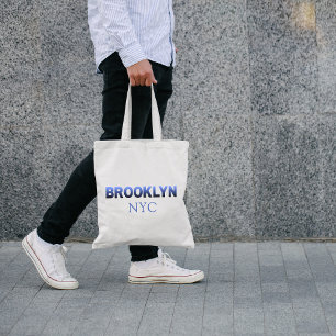 Tote Bag Blue Gradient Brooklyn Quartiers de New York City