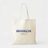 Tote Bag Blue Gradient Brooklyn Quartiers de New York City (Devant)