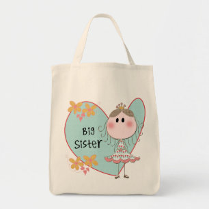 Tote Bag Blue Heart Princess Big Sister