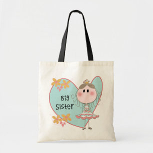 Tote Bag Blue Heart Princess Big Sister