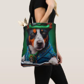 Tote Bag Blue Heeler Chien Conduite Vélo St. Patrick's Day (De près)