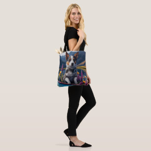 Tote Bag Blue Heeler sur une pagaie : une aventure Pittores