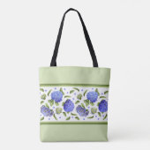 Tote Bag Blue Hydrangea Fleurs Motif botanique (Dos)