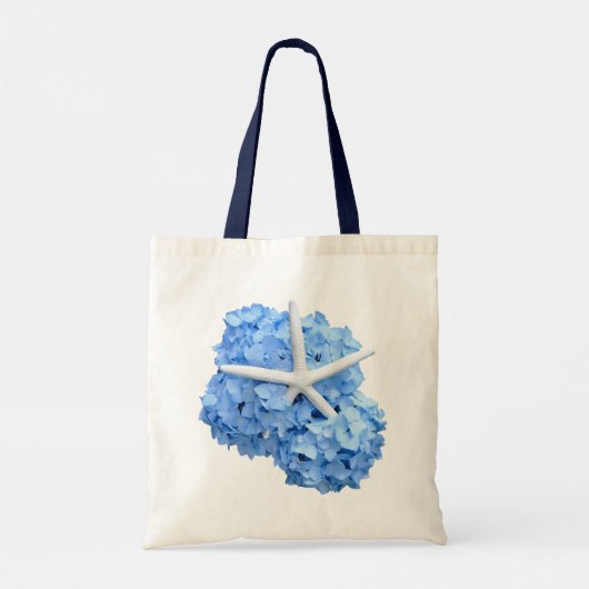 Tote Bag Blue Hydrangea Starfish Bridesmaid (Dos)