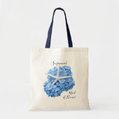 Tote Bag Blue Hydrangea Starfish Bridesmaid (Devant)