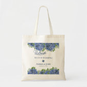 Tote Bag Blue Hydrangeas Mariage d'aquarelle (Devant)