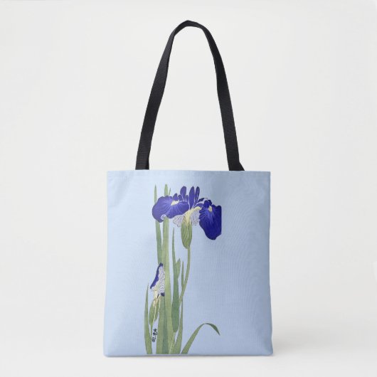 Tote Bag Blue Irises par Ohara Koson (Devant)