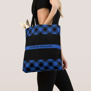 Tote Bag Blue Line mince maintiennent l'ordre le monogramme