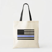 Tote Bag Blue Line mince mettent en sac, diminuent (Devant)