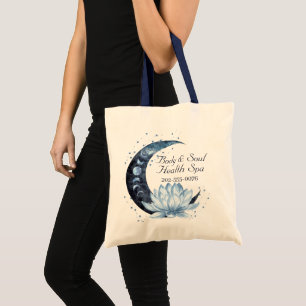 Tote Bag Blue Lotus Flower Wellness Business Promotional