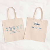 Tote Bag Blue Martini Bachelorette Party Bridesmaid cadeau