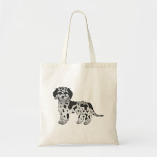 Tote Bag Blue Merle Mini Goldendoodle mignon chien de dessi