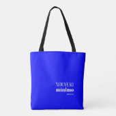 Tote Bag Blue NOUVEAU MINIMO personnalisé (Dos)